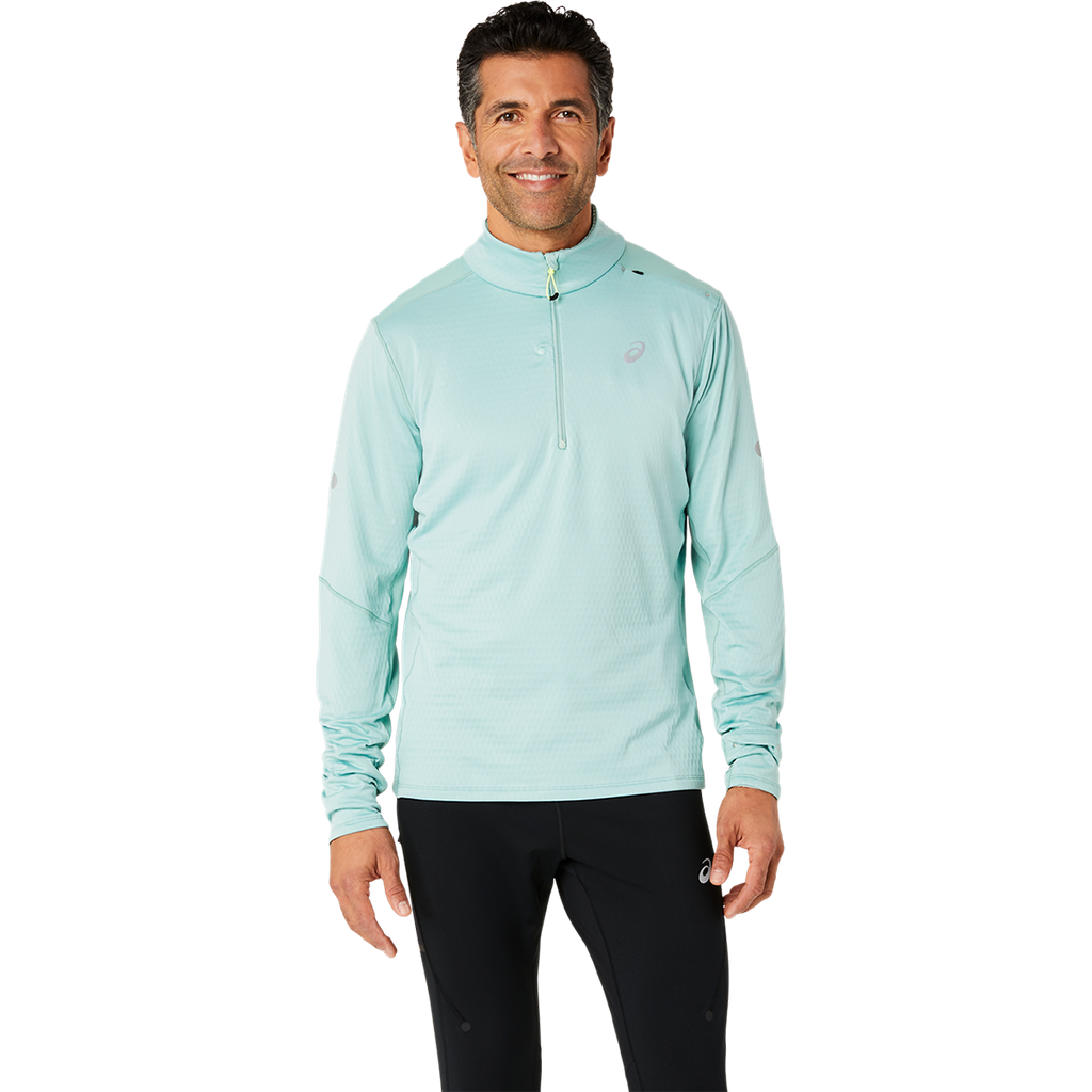 Asics Road Winter 1/2 Zip Mid Layer — Light Celadon — Size Small — Front View