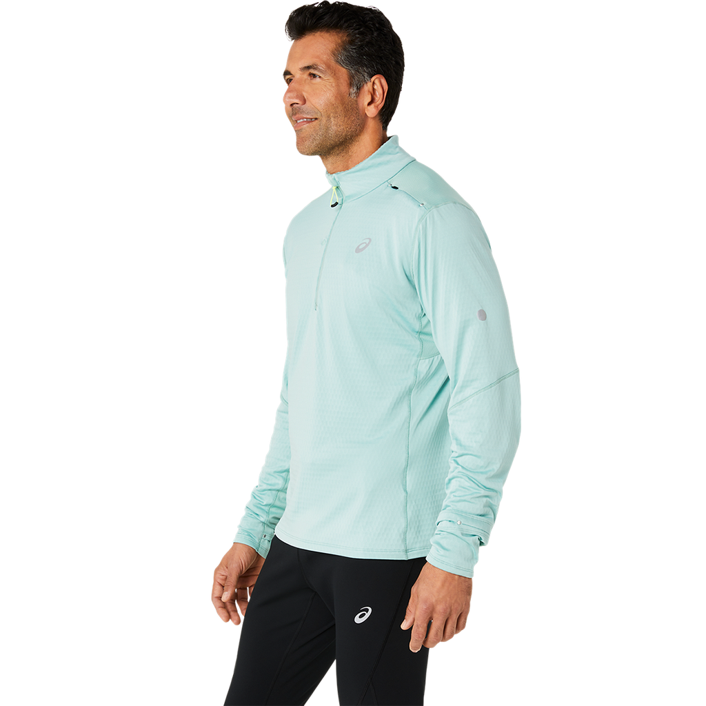 Asics Road Winter 1/2 Zip Mid Layer — Light Celadon — Size Small — Side View
