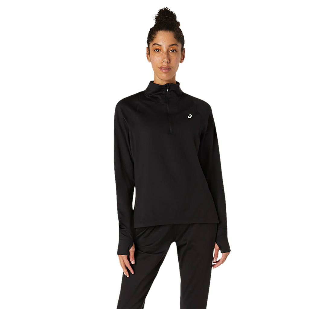 Asics Thermopolis Half Zip — Performance Black — Size XSmall — Lifestyle View