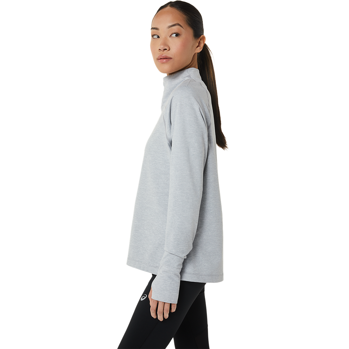 Asics Thermopolis Half Zip — Performance Black — Size XSmall — Back View