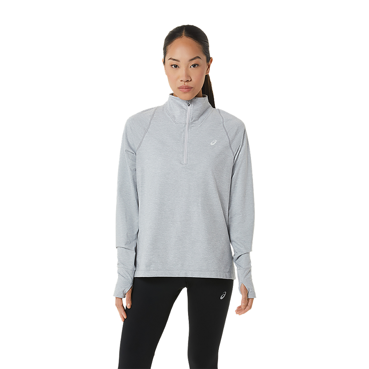 Asics Thermopolis Half Zip — Performance Black — Size XSmall — Front View