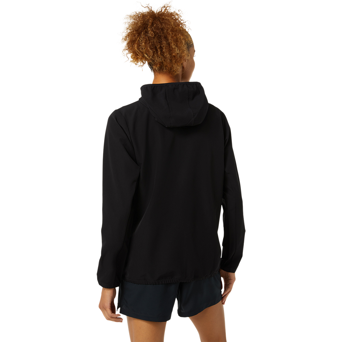 Asics Ready-Set Jacket — Performance Black — Size XSmall — Back View