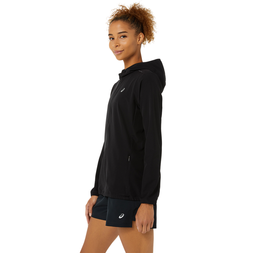 Asics Ready-Set Jacket — Performance Black — Size XSmall — Side View