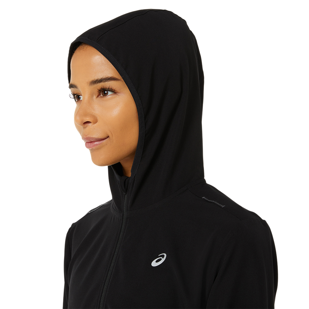 Asics Ready-Set Jacket — Performance Black — Size XSmall — Top View