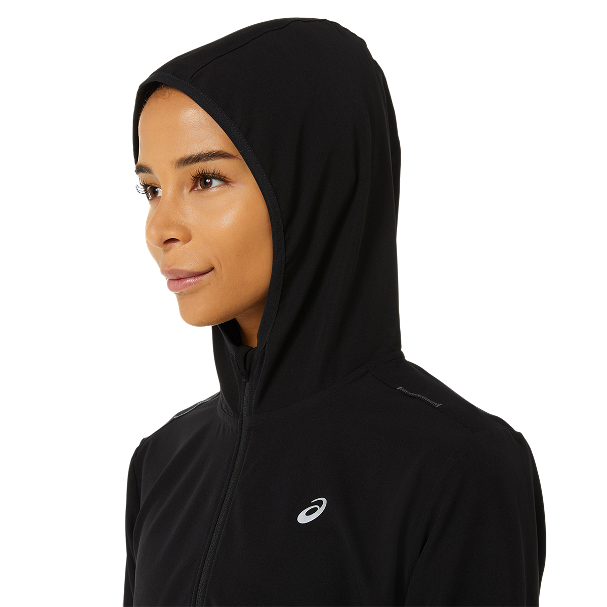Asics Ready-Set Jacket — Performance Black — Size XSmall — Top View