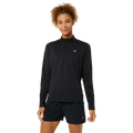 Asics Ready-Set Half Zip — Performance Black — Size XSmall — Front View