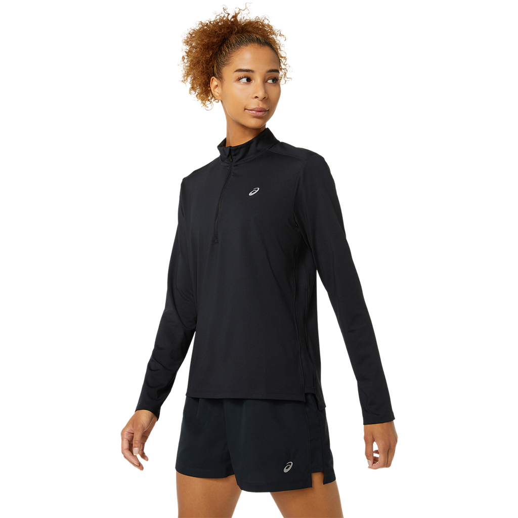 Asics Ready-Set Half Zip — Performance Black — Size XSmall — Side View