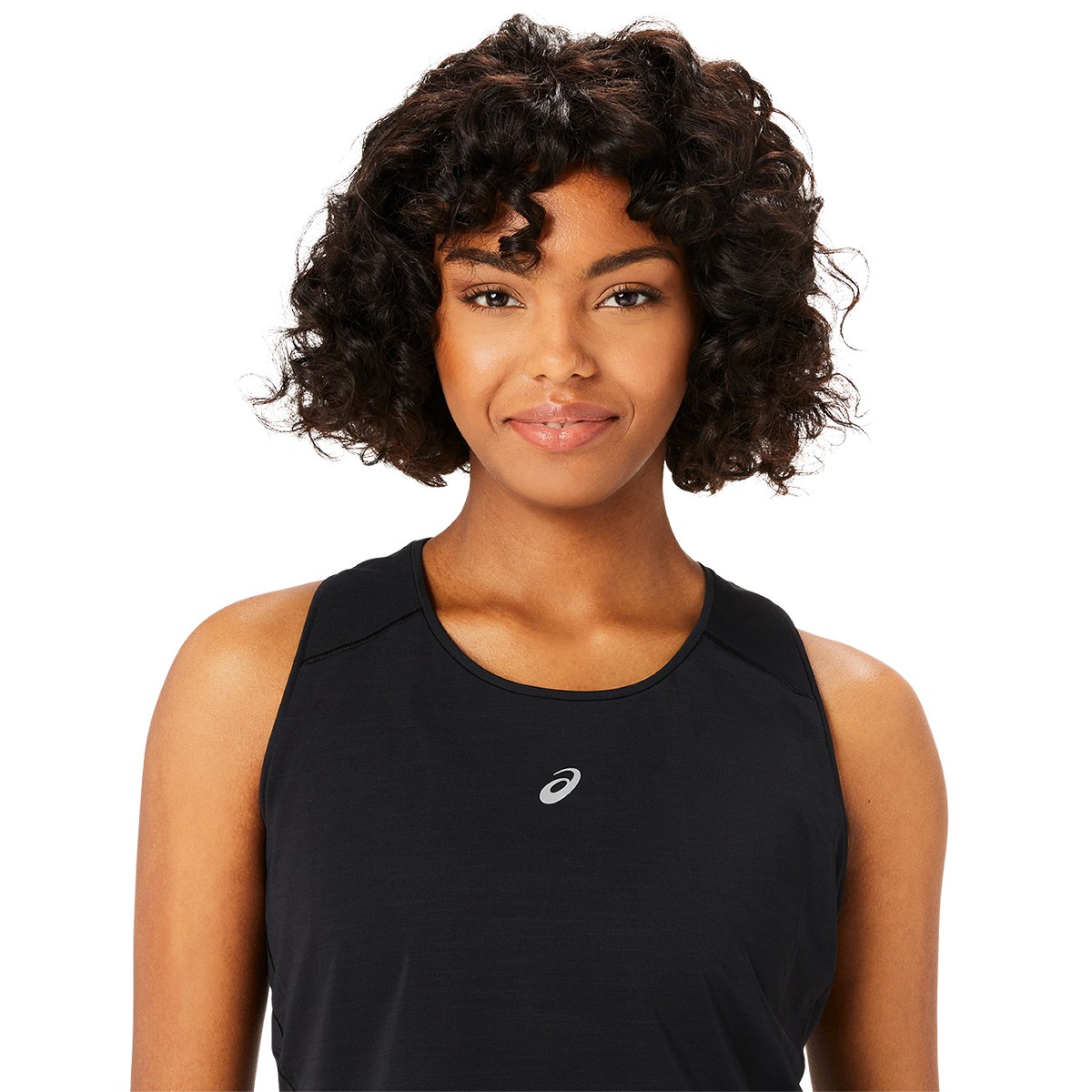 Asics Road Crop Top — Performance Black — Size XSmall — Top View