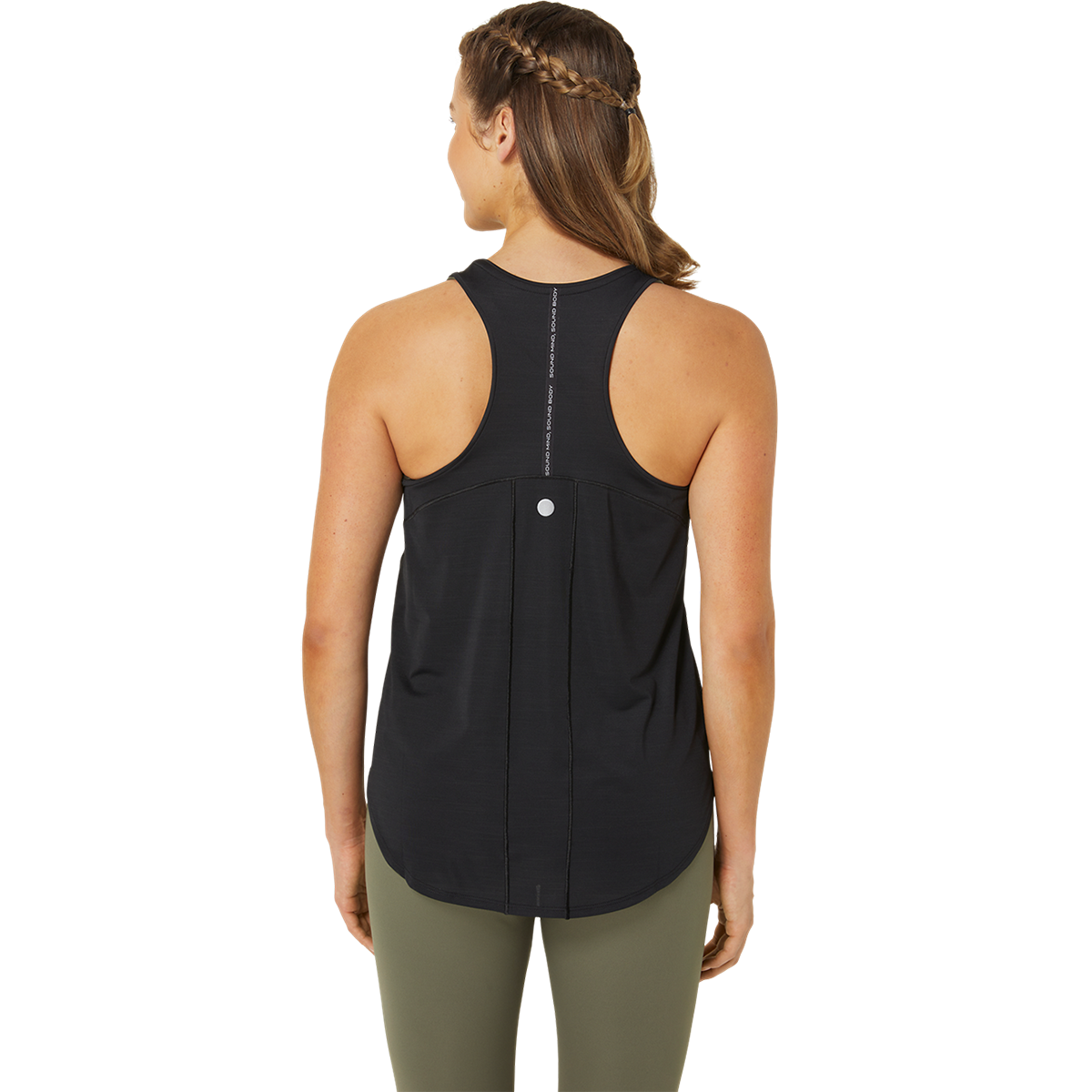 Asics Road Tank — Performance Black — Size XSmall — Back View