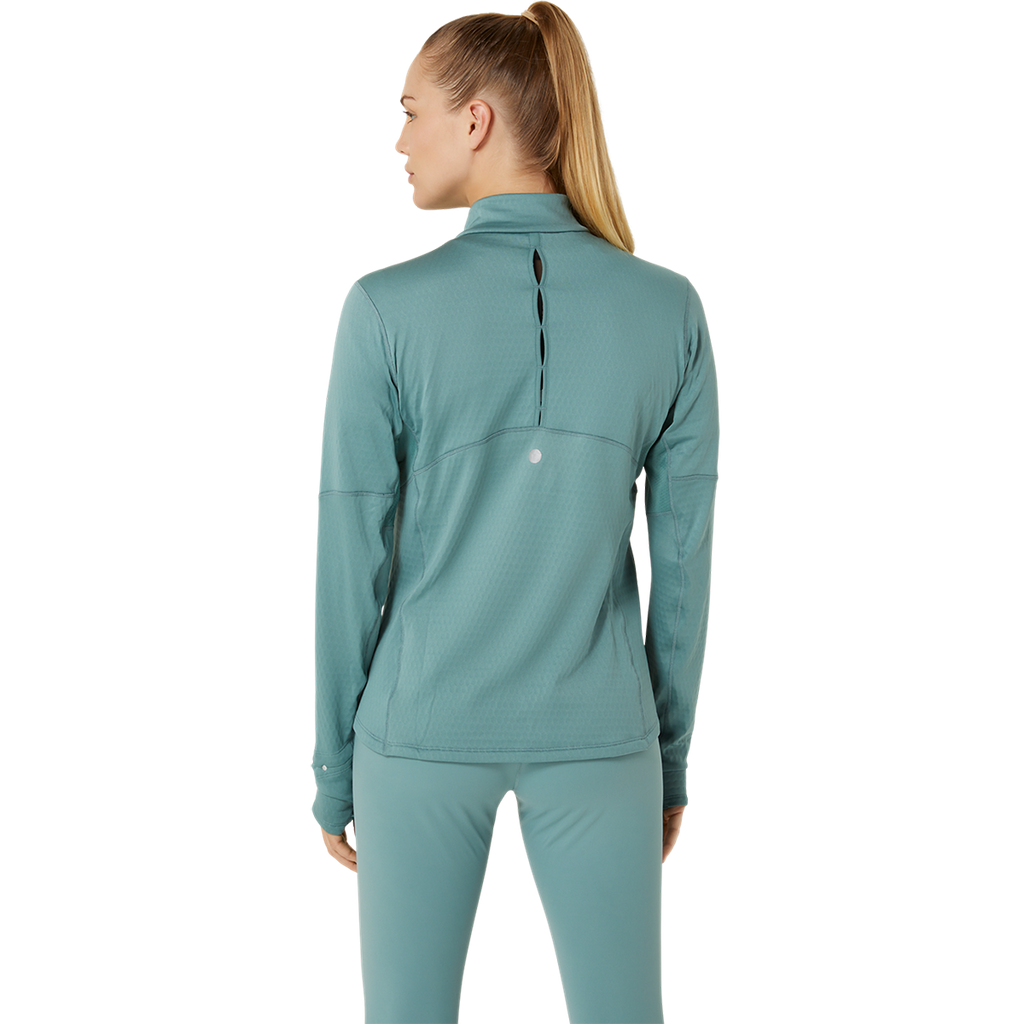 Asics Road Winter 1/2 Zip Mid Layer — Celadon — Size XSmall — Side View
