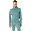Asics Road Winter 1/2 Zip Mid Layer — Celadon — Size XSmall — Front View