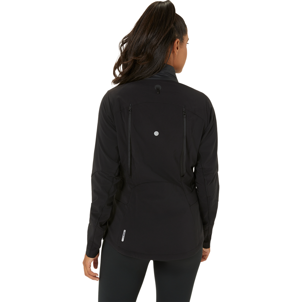 Asics Road Winter Jacket — Performance Black — Size XSmall — Top View