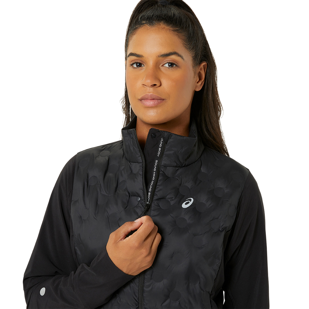 Asics Road Winter Jacket — Performance Black — Size XSmall — Back View