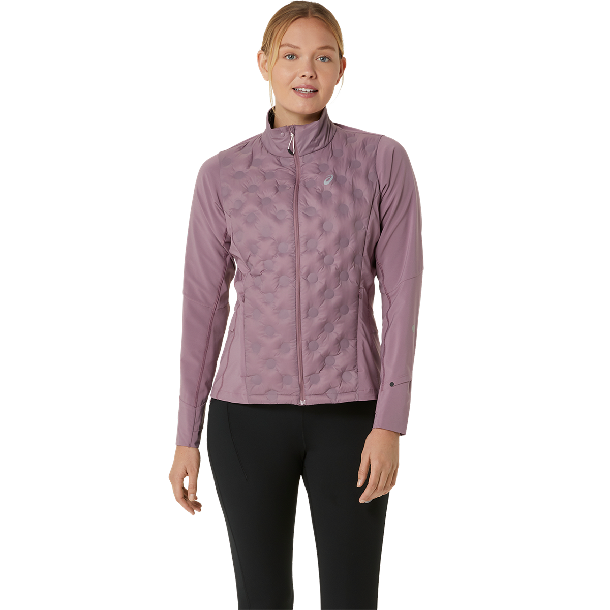 Asics Road Winter Jacket — Performance Black — Size XSmall — Lifestyle View