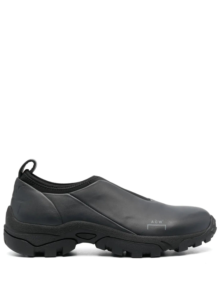 A-Cold-Wall* Dirt Moc Slip-On Sneakers — Black — Size US M 11 - US W 12.5 — Front View