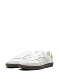 adidas X Kith Samba ?hite/Grey/Gold?Sneakers — White/Light Grey — Size US M 6 - US W 7.5 — Top View