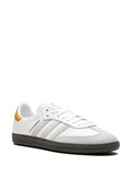 adidas X Kith Samba ?hite/Grey/Gold?Sneakers — White/Light Grey — Size US M 6 - US W 7.5 — Side View
