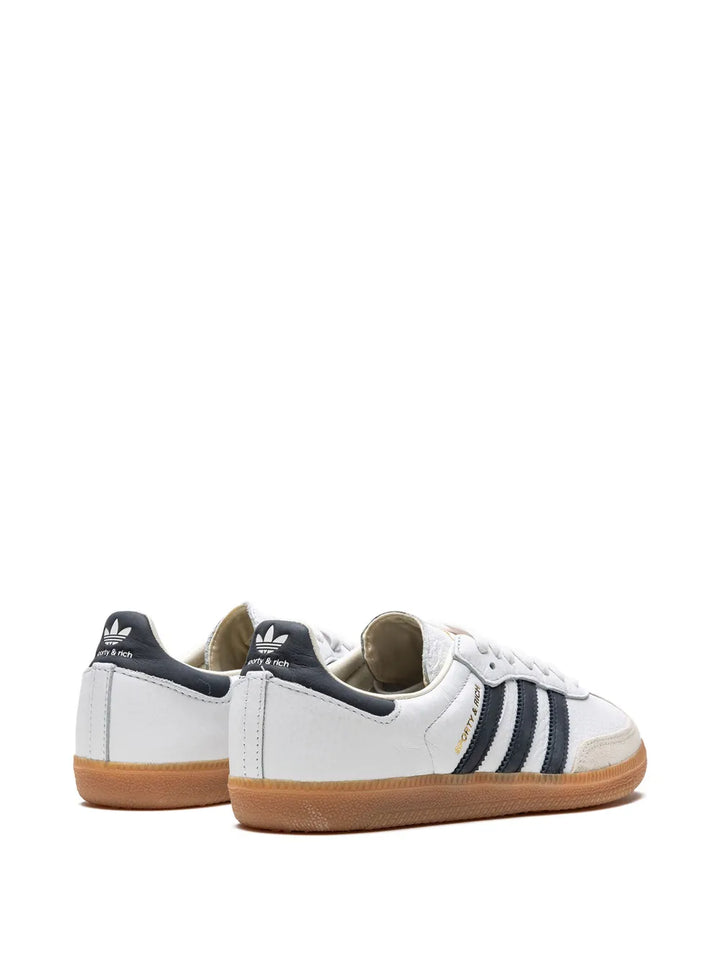 adidas Samba Sporty & Rich - White/Black Sneakers — White/Black — Size US M 7 - US W 8.5 — Back View