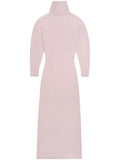 Ami Paris Elbow Patch Knitted Maxi Dress — Red/ Pink — Size S — Front View