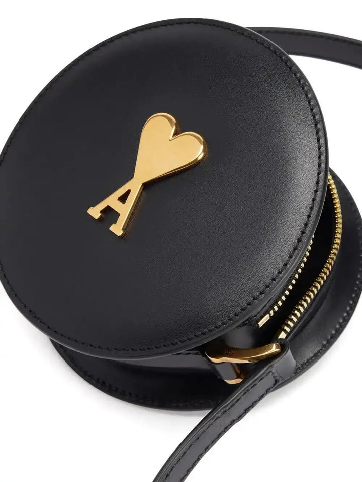Ami Paris Logo Plaque Round Shoulder Bag — Same as shown — Size One Size — Top View