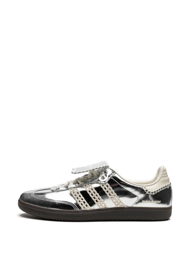 adidas X Wales Bonner Samba Sneakers — Silver-Tone — Size US M 9 - US W 10.5 — Back View