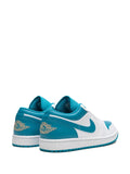 Air Jordan 1 Low Aquatone Sneakers — White/Blue — Size US M 11.5 - US W 13 — Back View