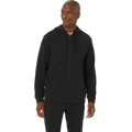 Asics Sweat Full Zip Hoodie — Performance Black — Size Small — Front View
