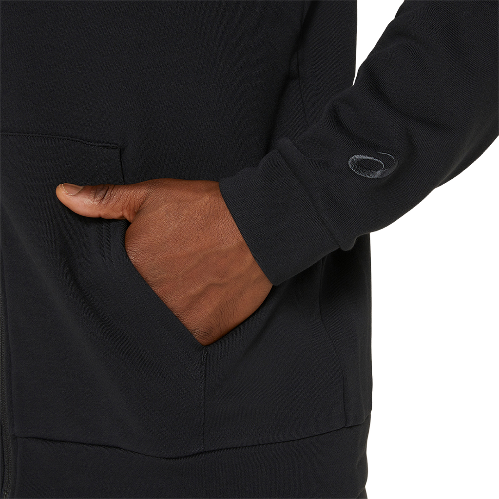 Asics Sweat Full Zip Hoodie — Performance Black — Size Small — Alternate View 7