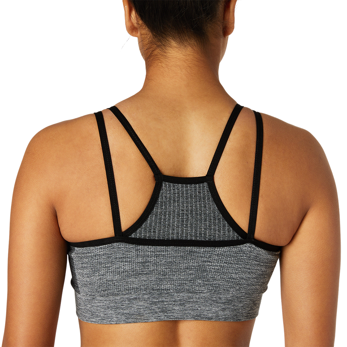 Asics Reversible Seamless Bra — Performance Black — Size Small — Side View