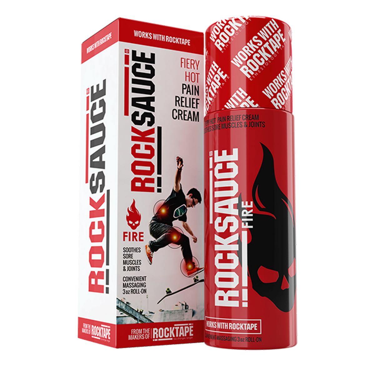 RockTape Rocksauce Fire — Red — Size 3oz — Front View