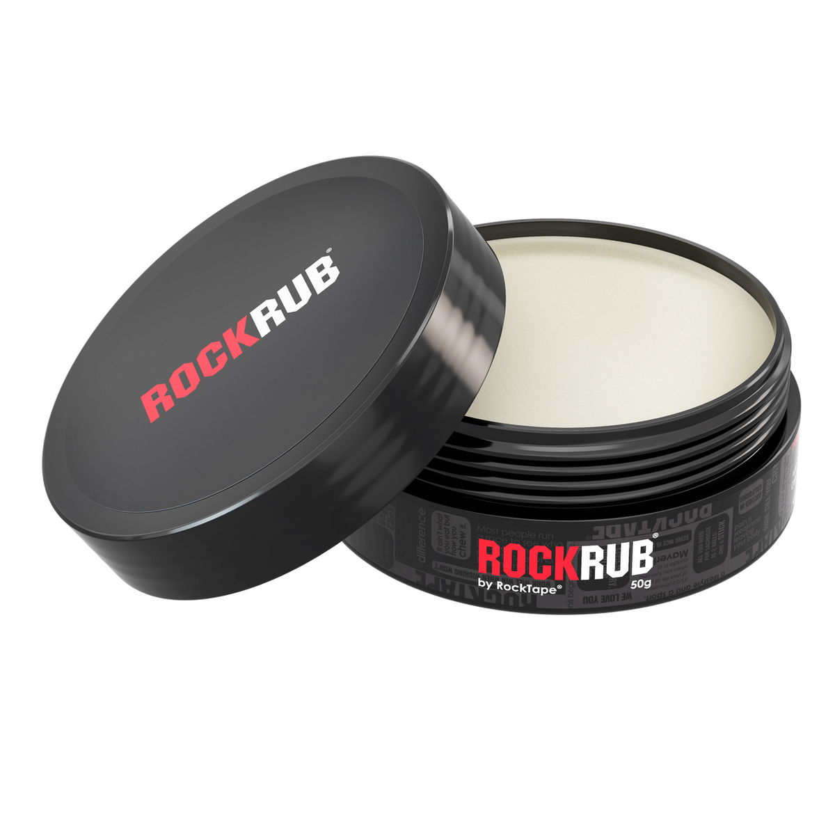 RockTape RockRub Unscented — BLK — Size 3oz — Front View