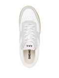 A.P.C. Logo-Print Lace-Up Sneakers — White — Size US M 11 - US W 12.5 — Top View