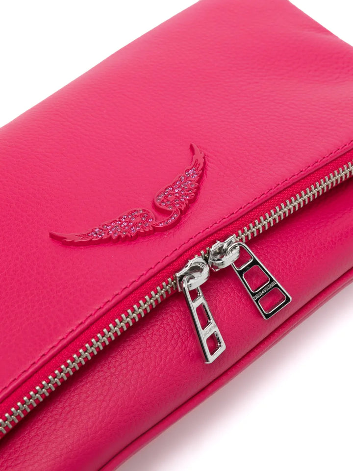 Zadigvoltaire Logo Plaque Leather Shoulder Bag — Same as shown — Size One Size — Top View