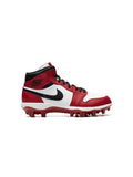 Air Jordan 1 Mid Chicago Baseball Cleats — White/Black/Red — Size US M 10.5 - US W 12 — Side View
