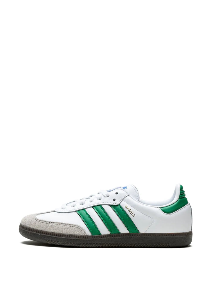 adidas Samba Og Sneakers — White/Green — Size US M 10 - US W 11.5 — Detail View