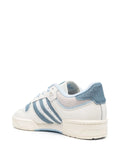 adidas Rivalry Low 86 Leather Sneakers — Off-White/Sky Blue — Size US M 9.5 - US W 11 — Back View