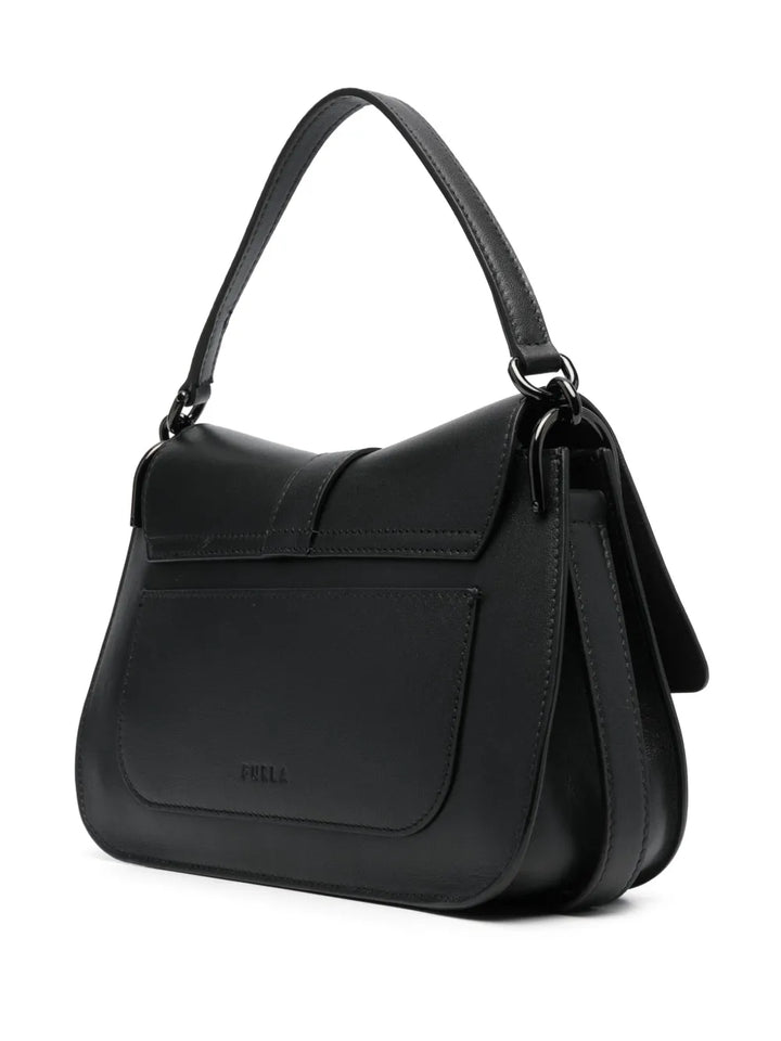 Furla Logo Plaque Leather Shoulder Bag — Same as shown — Size One Size — Back View