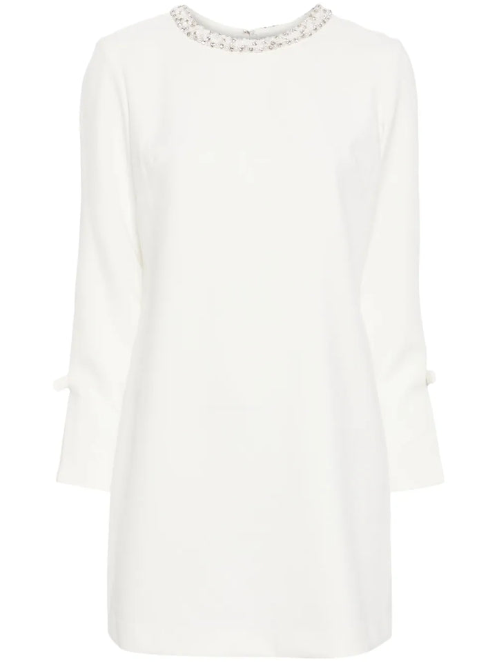 Sachin Babi Parker Crystal Embellished Minidress — White/ Ivory — Size XS — Front View