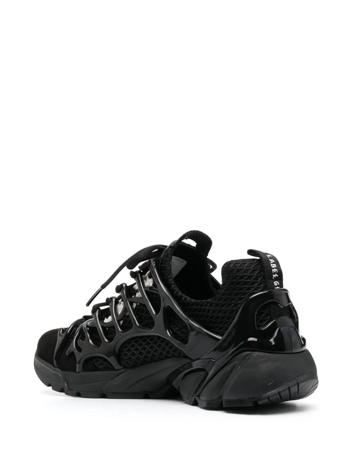 44 Label Group 44 Symbiont Low-Top Sneakers — Black — Size US M 3.5 - US W 5 — Back View