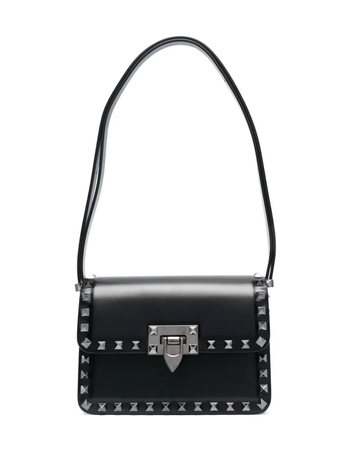 Valentino Garavani Small Rockstud23 Leather Shoulder Bag — Same as shown — Size One Size — Front View