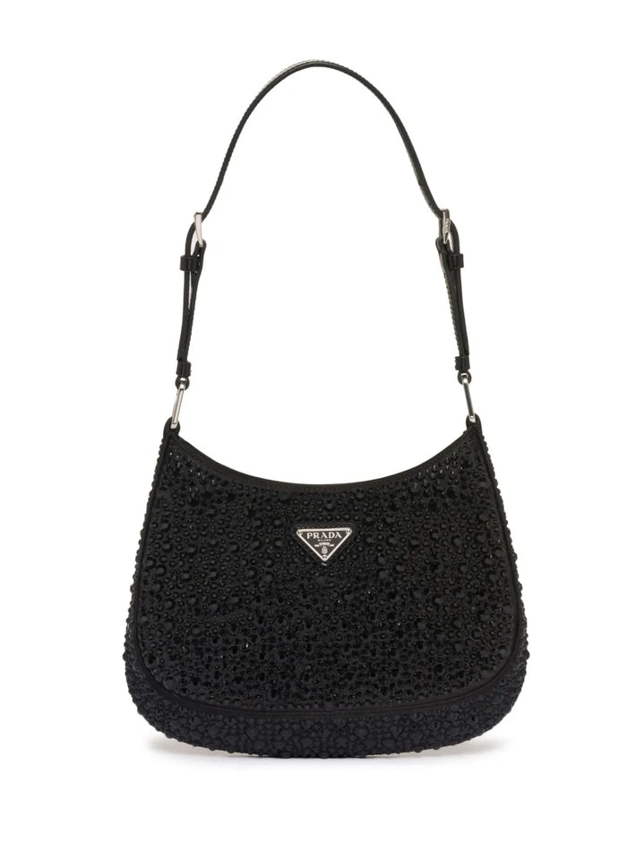 Prada Cleo Crystal Embellished Shoulder Bag — Same as shown — Size One Size — Front View