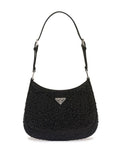 Prada Cleo Crystal Embellished Shoulder Bag — Same as shown — Size One Size — Front View