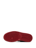 Air Jordan 1 Low Flyease Bred Sneakers — Black/Red/White — Size US M 9.5 - US W 11 — Top View