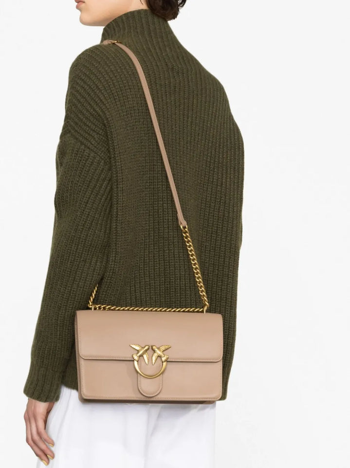 Pinko Classic Love Leather Shoulder Bag — Same as shown — Size One Size — Back View