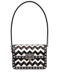 Valentino Garavani Small Rockstud23 Embroidered Shoulder Bag — Same as shown — Size One Size — Front View