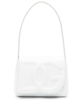 Dolce Gabbana Logo Embossed Leather Shoulder Bag — Same as shown — Size One Size — Front View