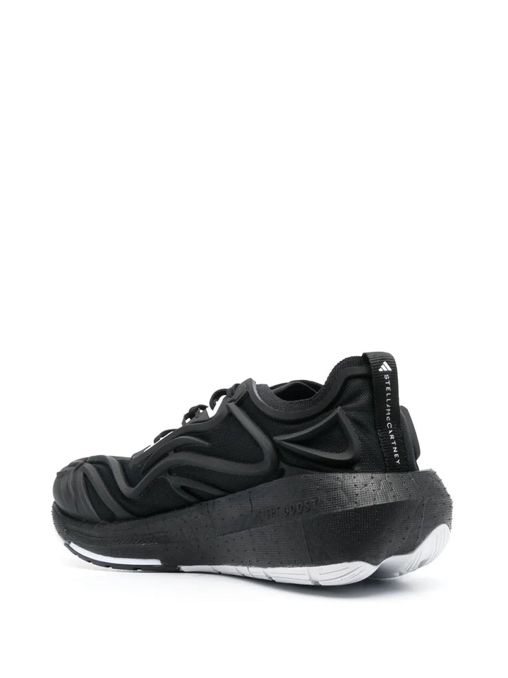 adidas By Stella Mccartney Ultraboost Speed Panelled Sneakers — Black/White — Size US M 10 - US W 11.5 — Back View