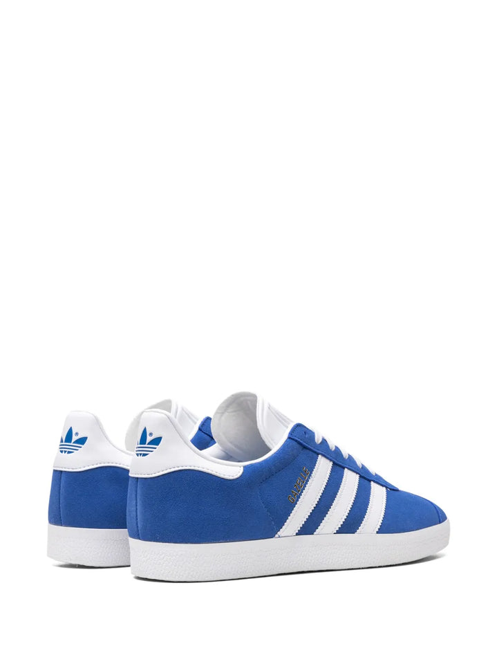 adidas Gazelle Blue/Cloud White/Gold Metallic Sneakers — Royal Blue/White — Size US M 3.5 - US W 5 — Back View