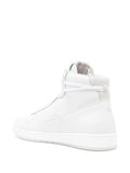 A-Cold-Wall* Luol High-Top Leather Sneakers — Optical White/Light Beige — Size US M 10 - US W 11.5 — Back View