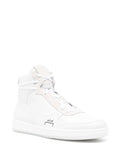 A-Cold-Wall* Luol High-Top Leather Sneakers — Optical White/Light Beige — Size US M 10 - US W 11.5 — Side View